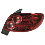 Coppia fari posteriori performance-led Peugeot 206 3/5P (9/98) Rosso 