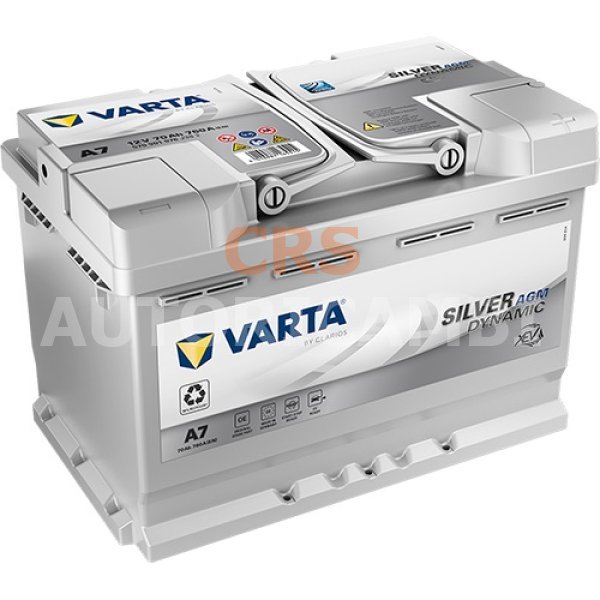 Varta Batteria Start Stop AGM A7 70Ah 760A